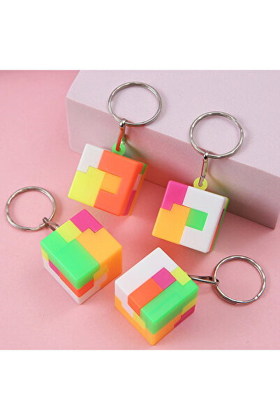 Choice A 10PCS 10pcs/bag Geometric Puzzle Toys Educational Assembling Keychai...