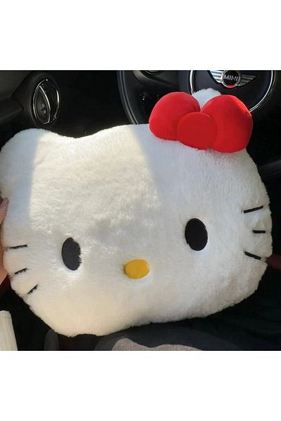 Choice 1 Sanrio Cartoon Hello Kitty Stuffed Bolster Kawaii Kitty Cat Big Head Sofa Bedside Cushion Supple .