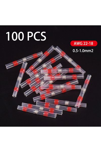 Choice Red 100pcs 50/100/200pcs Waterproof Solder Seal Heat Connector Shrink Butt Connectors Lug Terminals