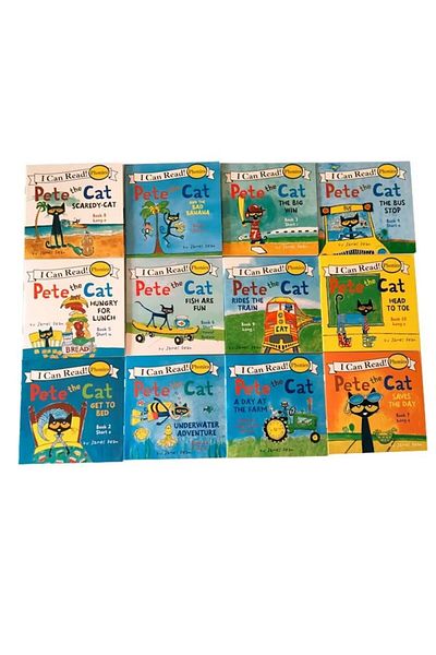 Choice A 12 Books/set I Can Read Pete The Cat English Picture Books Children Story Book Early Educaction P.