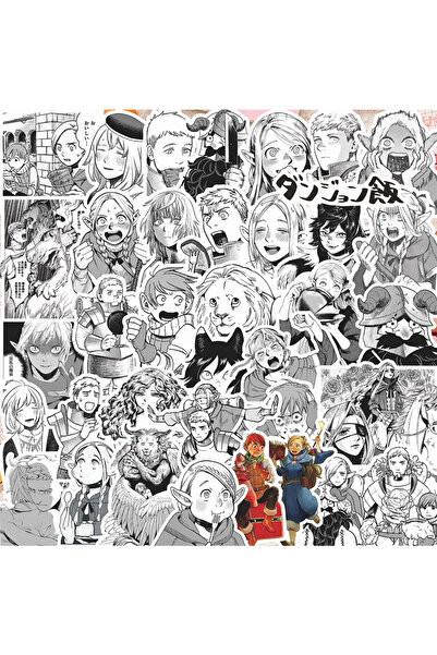 Choice1 Bandai 73Pcs 10/30/73pcs Anime Delicious in Dungeon Stickers Black Wh...