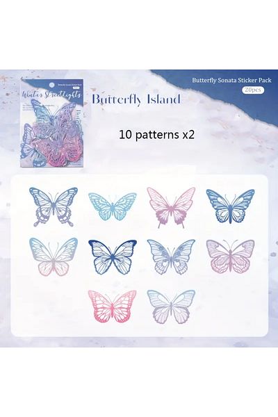 Choice C 20 Sheets Shell Light Butterfly Hollow Lace Retro Hand Account Diy Material Decorative Junk Journ.