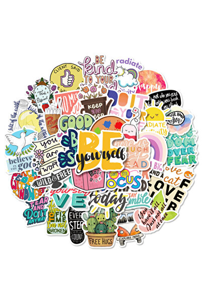 Choice 50 قطعة من الملصقات الملهمة 50 قطعة من الملصقات الملهمة لزجاجات المياه...