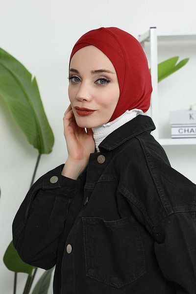 Aisha's Design Combed Cotton Bonnet with Cross Detail on the Front, Tb-4, Tb-4