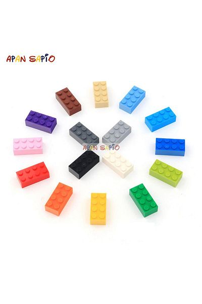 Choice 200pcs 2x4 Dot DIY Building Blocks Thick Figures Bricks Educational Creative Size Compatible With...