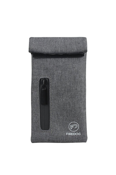 Choice حقيبة FIREDOG رمادية مقاومة للرائحة مع سحاب وحقيبة أعشاب من جلد البولي يوريثان مبطنة بالكربون