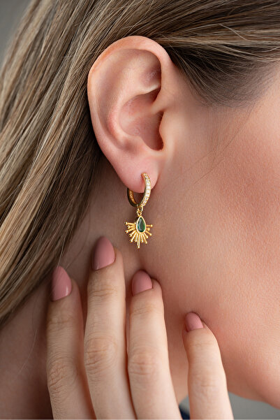 Silvano Jewelry 925 Ayar Gümüş Güneş Model Küpe