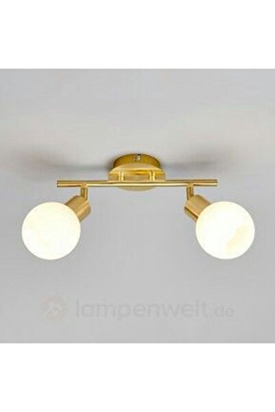 Rsylight Metal Eskitme Kaplama Opal Camlı Tavan Plofyoner 2 Li 180 Derece Har...