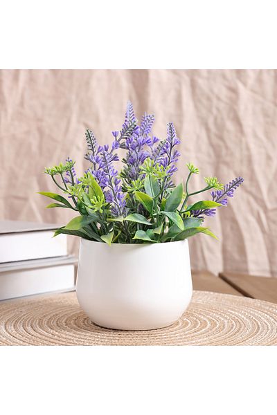 Choice Purple 1pc- Simulation Lavender Pot,home Decoration,office Desktop Decoration,realistic, Plastic,hou