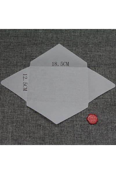 Choice 12.5x18.5cm 20pcs Custom Translucent Sulfuric Acid Paper Envelopes, Used For Diy Postcard/card Stora