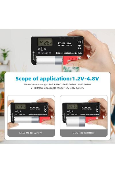 AOKIN BT-168 PRO Digital Lithium Battery Capacity Tester Checkered load analyzer Display Check AAA AA B...