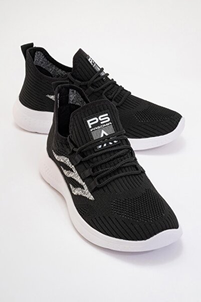 CCWAY AYAKKABI Жіночі спортивні кросівки з шнурівкою та капюшоном ЧОРНИЙ БІЛИЙ