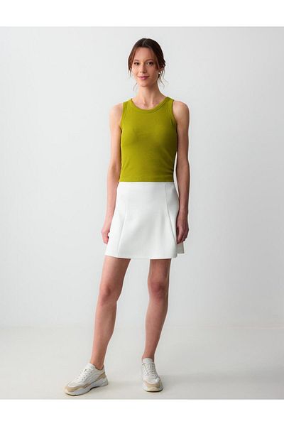 Jimmy Key Limoni Round Neck Solid Cut Sleeveless Knitted Undershirt