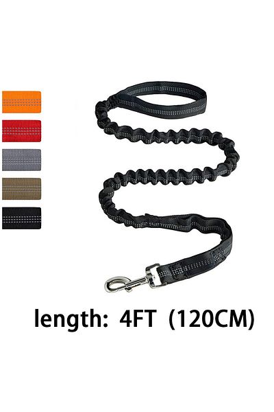 Choice Black Dog Leash Large Dogs, Bungee Dog Leash Heavy Duty, No Pull Dog Leash For Shock Absorption, Dog