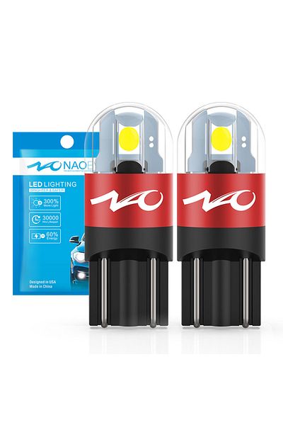 Choice قطعتان أبيضتان من مصابيح LED T10 W5w من Nao 3030 SMD 168 194 5w5 لملحقات السيارات مصابيح قراءة