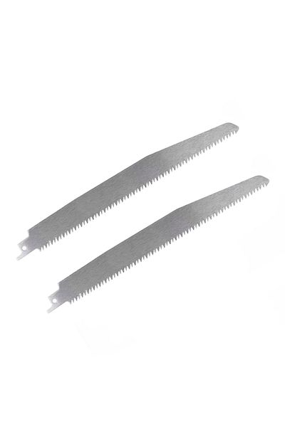 Toorise Silver 2pcs Reciprocating Saw Blade Stainless Steel Unpainted Meat Saw Blade 5tpi High Strength Shar