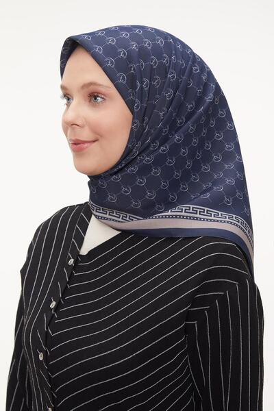 Levidor Lacivert L Desen Aura Eşarp