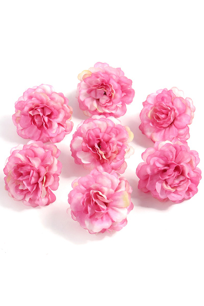 Choice1 10 قطع من زهور الورد الحمراء، 10 قطع من زهور الورد الاصطناعية، رأس زه...