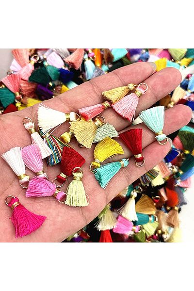 Choice Mix Colors Random New 10pcs/lot 20mm Mini Metal Hanging Ring Tassel Trim Pendant Diy Craft Jewelry E