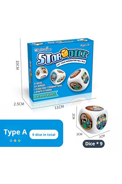 Choice لعبة ألغاز أكريليك زرقاء، لعبة قراءة قصصية، لعبة نرد جماعية لتحسين مها...