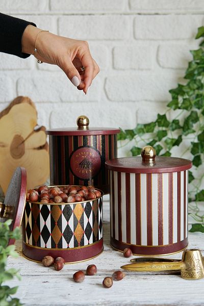 EVLE Cutie rotundă Erb30t8 Ø140, mâner cu buton, set de 3, circ