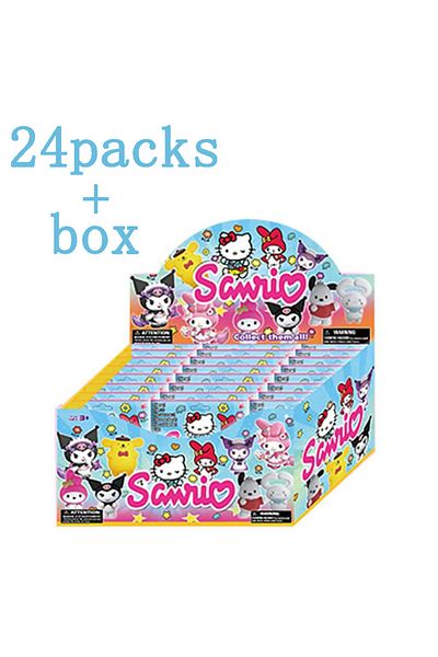 Choice Random 24 Box 24pcs Anime Sanrio Blind Box Figures Mystery Box Game Doll Figure Pvc Model Toys Desk