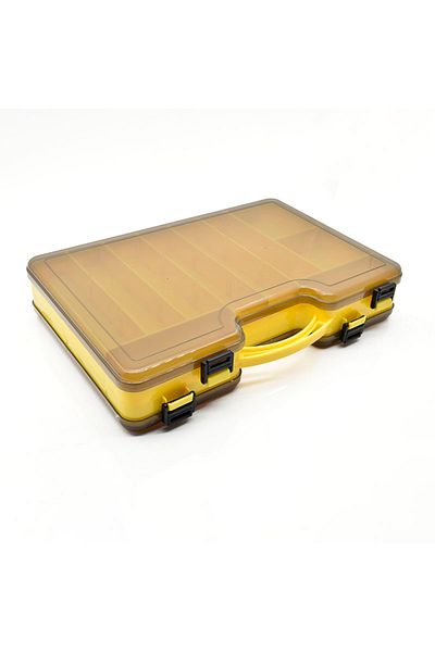 Choice Yellow Double Sided Fishing Tackle Box Fishing Accessories Tool Storage Boxes Fish Hook Lure Fake Ba