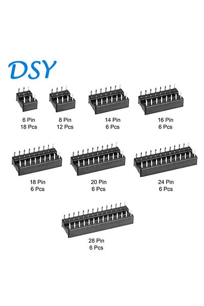 Choice 66 قطعة/الوحدة مع صندوق DIP IC مآخذ محول اللحيم نوع المقبس عدة 6 8 14 16 18 20 24 28 دبوس DIP-6 ...