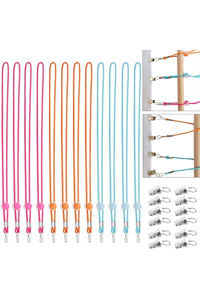 Choice 24Pcs Cross Stitch Side Clips Tensioners Clips Holders Adjustable Fabric Fastening Clip Embroider...
