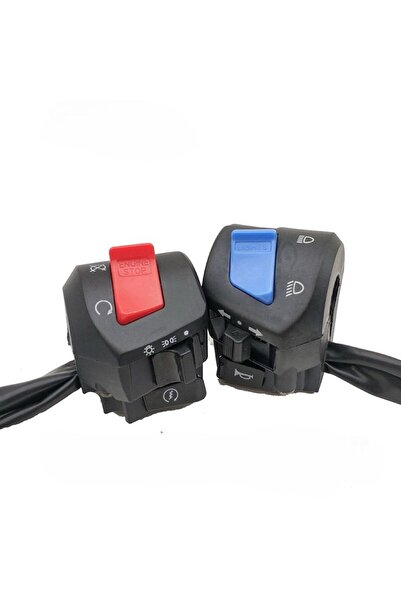 Choice مفاتيح مقود دراجة نارية عالمية مقاس 7/8 بوصة، يمين ويسار، مع مصباح أما...