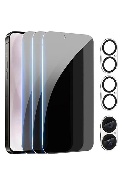 Choice For Iphone 11 3pcs Privacy Screen Protector Camera Lens Protection For Iphone 16 Pro Max 15 Plus 14