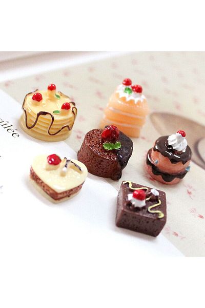 Choice Xq105190-01 6pcs Dollhouse Mini Cakes Dessert Cupcake Mini Cake Toys Doll Foods Bakery Cake