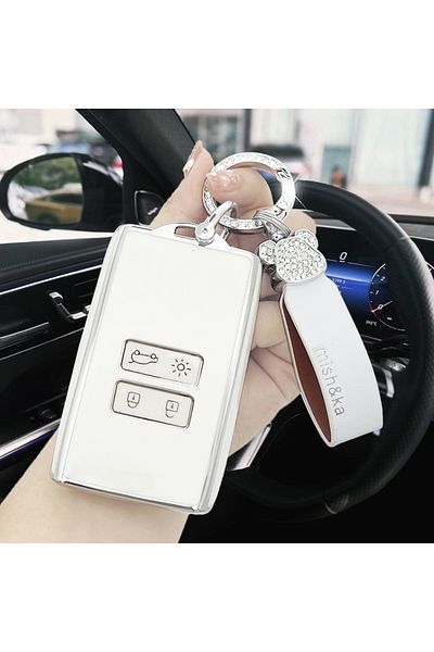 Choice White New Tpu Car Remote Key Case Cover Shell For Renault Koleos Captur Megane Clio Scenic Talisman