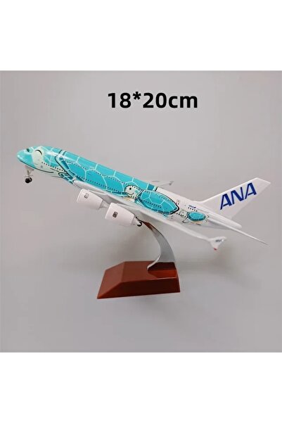 Choice3 green 20cm Air Japan ANA Airlines Airplane Model Toy Green Cartoon Se...