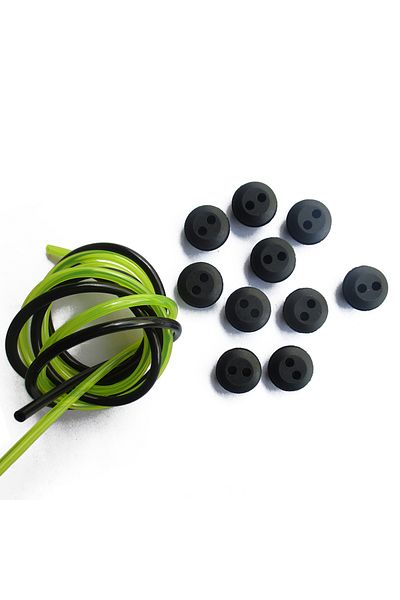 Choice 12pcs 2 Holes Fuel Tank Grommet Rubber With Fuel Line Pipe For Brush Cutter Grass Trimmer Rubber ...