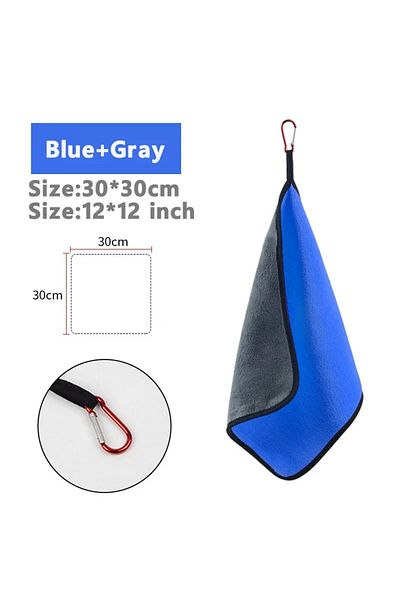 SHIQIAN Blue Outdoor Sports Thickening Fishing Towel Non-stick Absorbent Fishing Clothing Wipe Hands Soft To