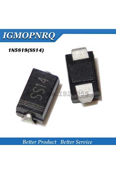 Choice 100PCS superior quality  1N5819 SMD IN5819 Rectifier Diodesma 1A 40V do-214ac Schottky diode ss14...