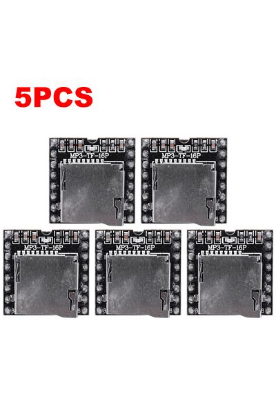 Shunmaii 5 Pcs 1-5pcs Dfplayer Mini Mp3 Player Module V3.0 16p Support Tf Card U-disk Mini Mp3 Df Player Audi