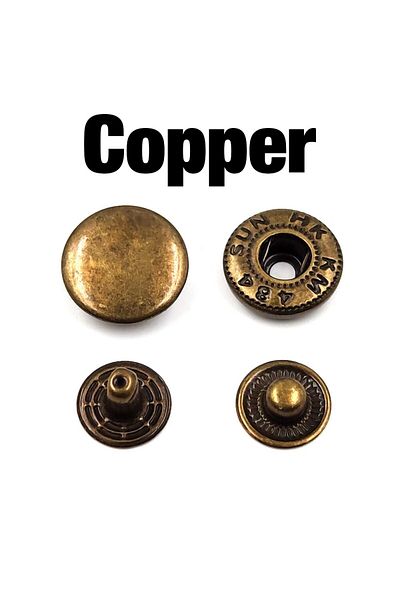 Choice 15mm Copper 50 Sets 655/633/831 Metal Snap Fasteners Snaps Button Press Studs Sewing Button For Diy