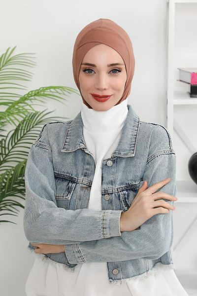 Aisha's Design قبعة من القطن الممشط مع تفاصيل متقاطعة في الأمام، tb-4، tb-4