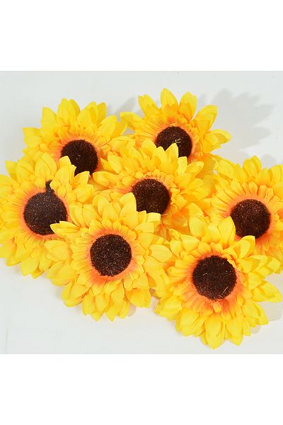 Choice Sunflower 10pcs Silk Artificial Flowers Head 9cm Daisy Sunflower For Wedding Party Home Decoration D