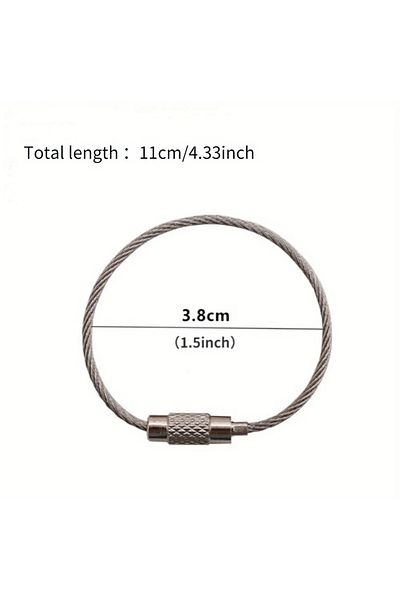 Choice 11cm 20pcs 20pcs Stainless Steel Wire Keychains Cable Key Rings Luggage Loops Tag Keepers Heavy Duty