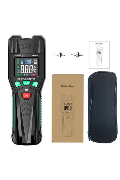 Mastfuyi Fy886b Fy886b Digital Wood Moisture Meter 0~60% Led Display Wood Humidity Moisture Detector