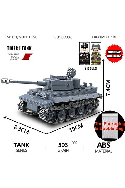 yangkili Tiger I Tank Military Series Panzer Tiger I Heavy Tank Building Blocks Diy World War Ii Vehicle Mode
