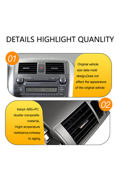 Choice لوحة تهوية منفذ مكيف الهواء المركزية لسيارة تويوتا كورولا 08-13 لوحة تهوية منفذ تكييف الهواء...