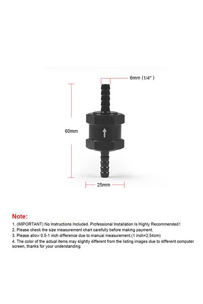 Choice 6mm One Way 6/8/10/12mm 4 Size Valves Aluminium Alloy Fuel Non Return Check Valve One Way Fit Carbur