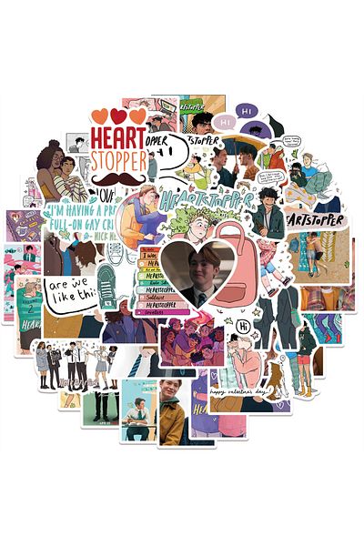 Choice 50pcs 50pcs Uk Tv Drama Heartstopper Charlie Nick Cartoon Anime Bl Graffiti Stickers For Luggage Lap