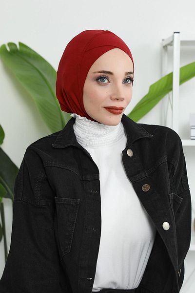 Aisha's Design Combed Cotton Bonnet with Cross Detail on the Front, Tb-4, Tb-4