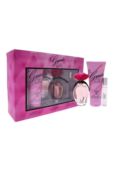 Guess مجموعة هدايا للبنات مكونة من 3 قطع عطر جيرل بيل 100 مل، لوشن للجسم 200 ...