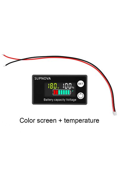 Aideepen Type 1 Dc 8v-100v Battery Voltmeter Capacity Indicator 12v 36v 48v 72v Lead Acid Lithium Lifepo4 Car
